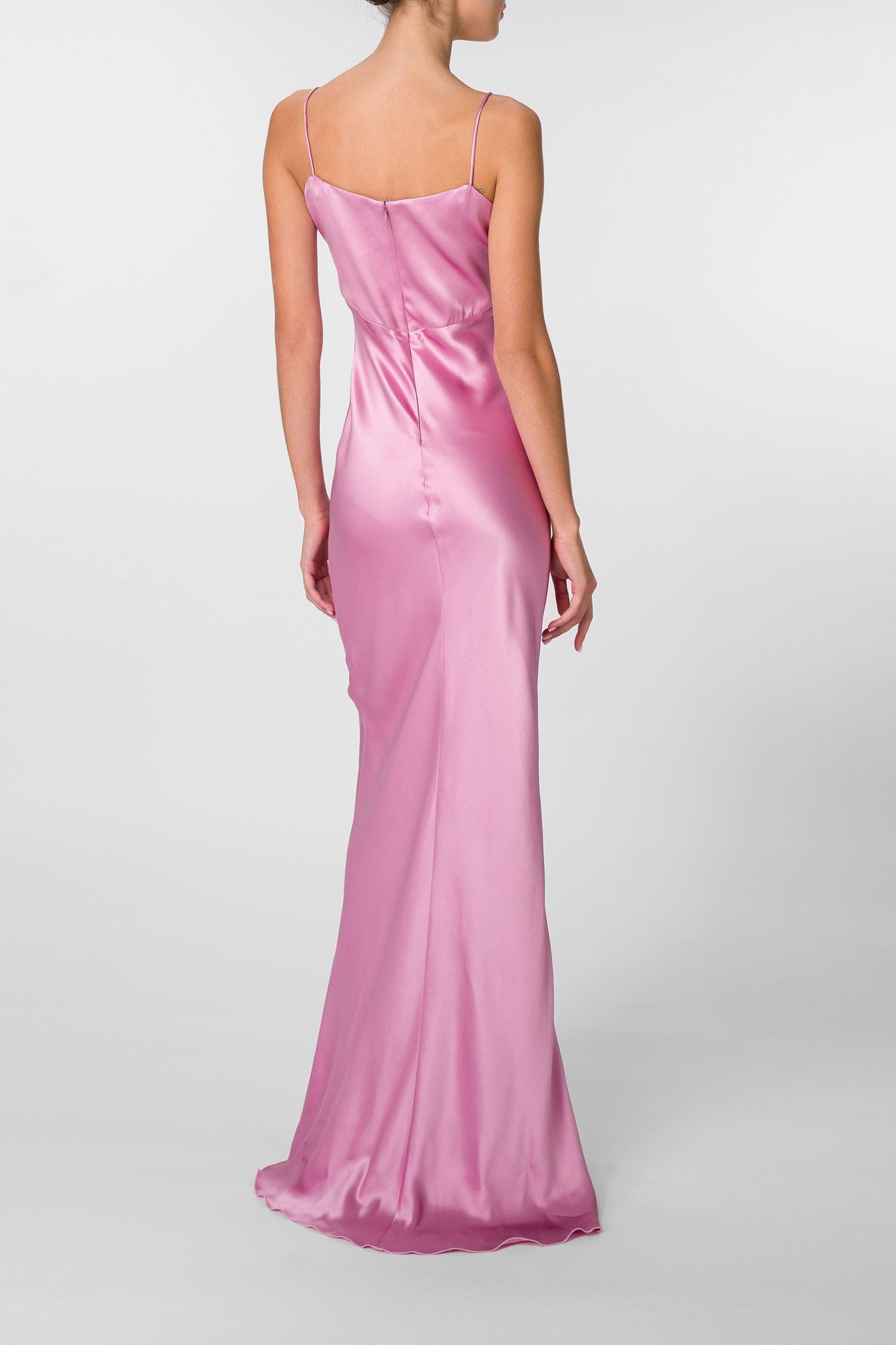 V-Neck Satin Gown